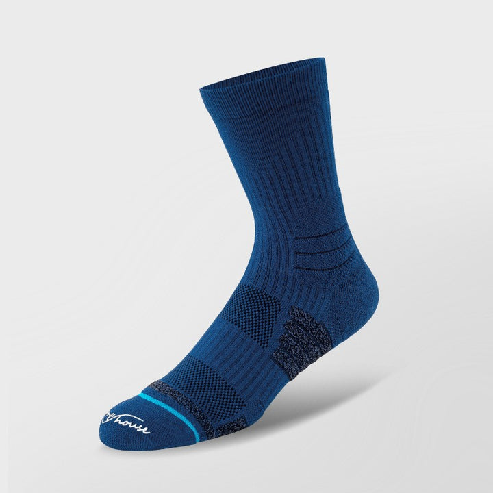 Coolmax® Cushioned Basketball Crew Socks Blue