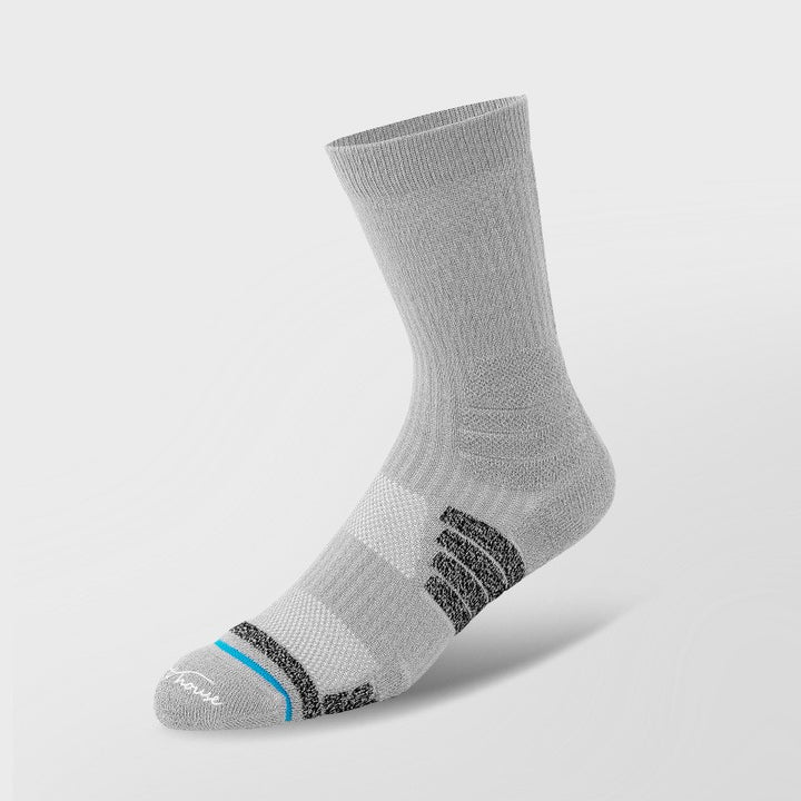 Coolmax® Cushioned Basketball Crew Socks Gray