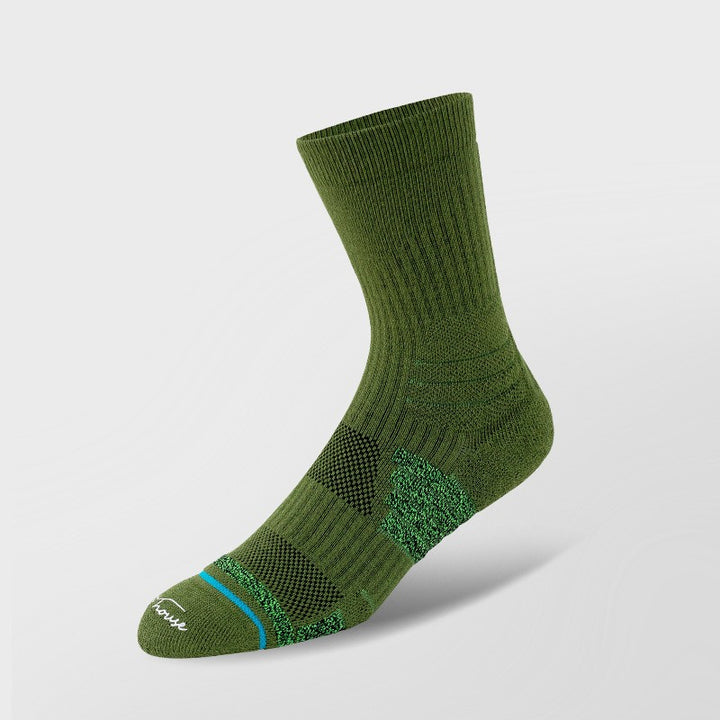 Coolmax® Cushioned Basketball Crew Socks Green