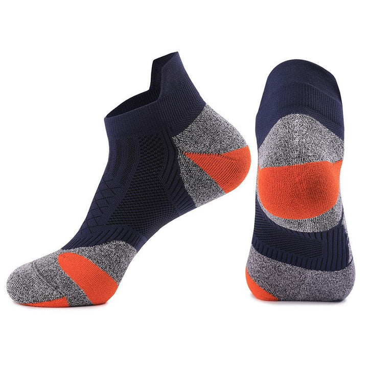 Coolmax® Cushioned Running Ankle Socks Navy