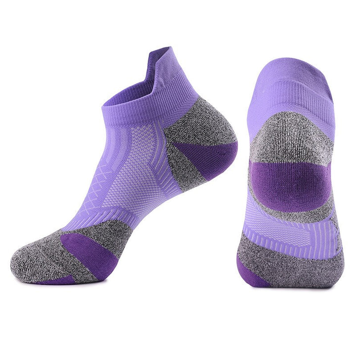 Coolmax® Cushioned Running Ankle Socks Purple