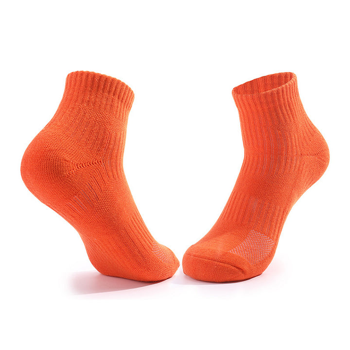 Coolmax® Cushioned Running Quarter Socks Orange