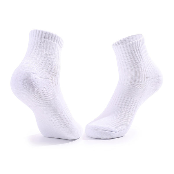 Coolmax® Cushioned Running Quarter Socks White