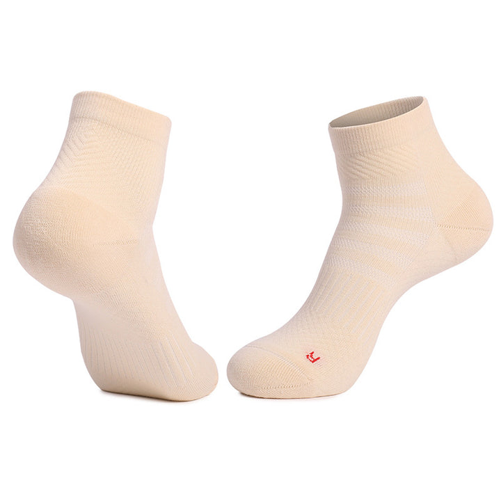 Coolmax® Elastic Breathable Running Ankle Socks Beige