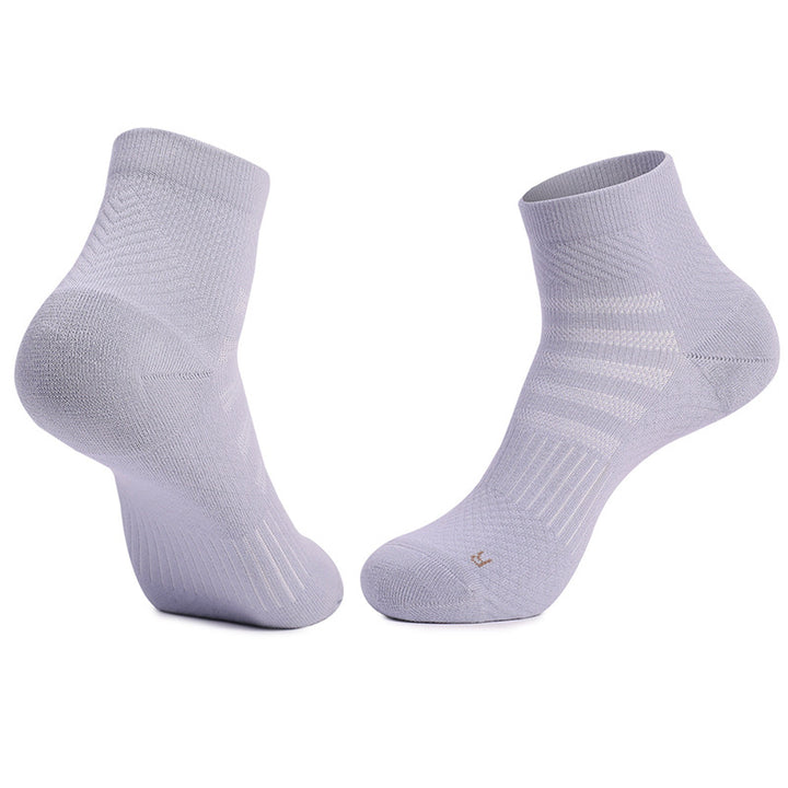 Coolmax® Elastic Breathable Running Ankle Socks Gray