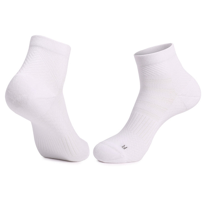 Coolmax® Elastic Breathable Running Ankle Socks White