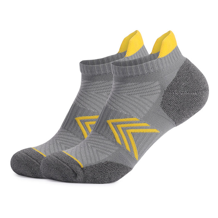 Coolmax® Elite Cushioned Running Ankle Socks Gray