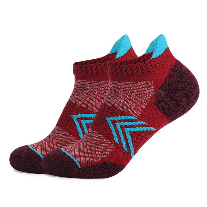 Coolmax® Elite Cushioned Running Ankle Socks Red