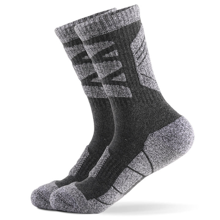 Cushioned Hiking Crew Socks Grey