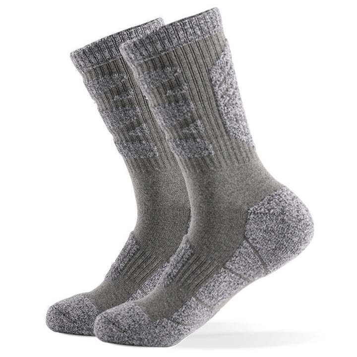 Cushioned Hiking Crew Socks Light Grey