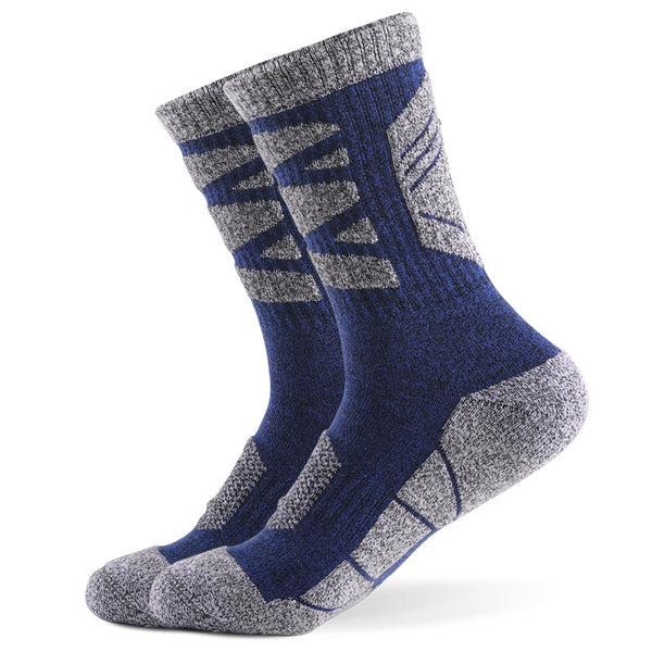 Cushioned Hiking Crew Socks Navy