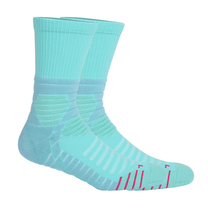 Impact-Absorbing Basketball Crew Socks Green