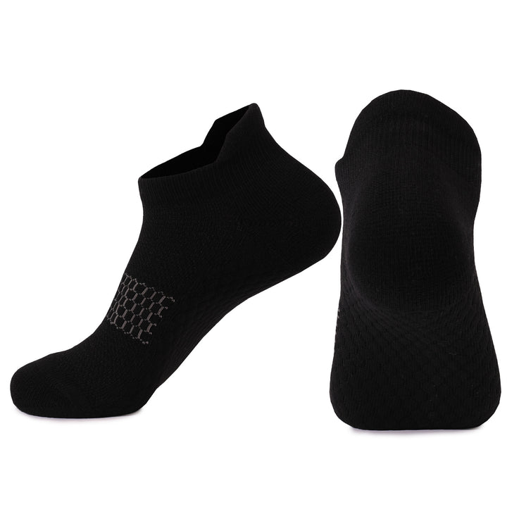 Impact-Absorbing Running Ankle Socks Black