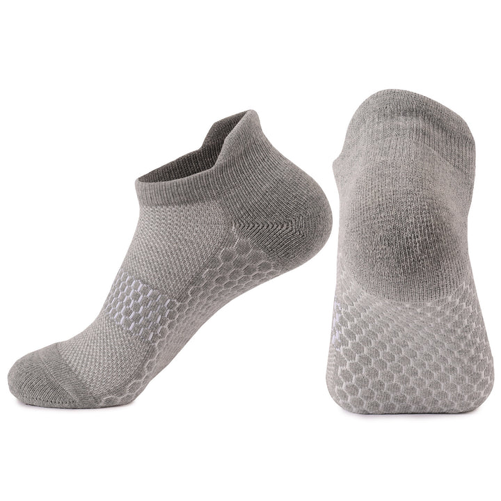 Impact-Absorbing Running Ankle Socks Gray