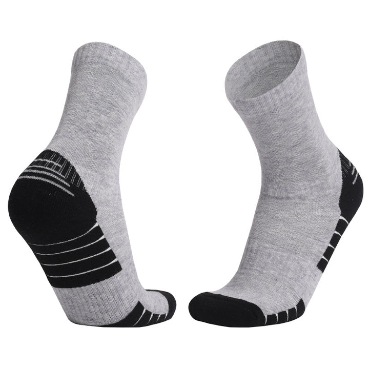 Merino Wool Walking Crew Socks Light Gray