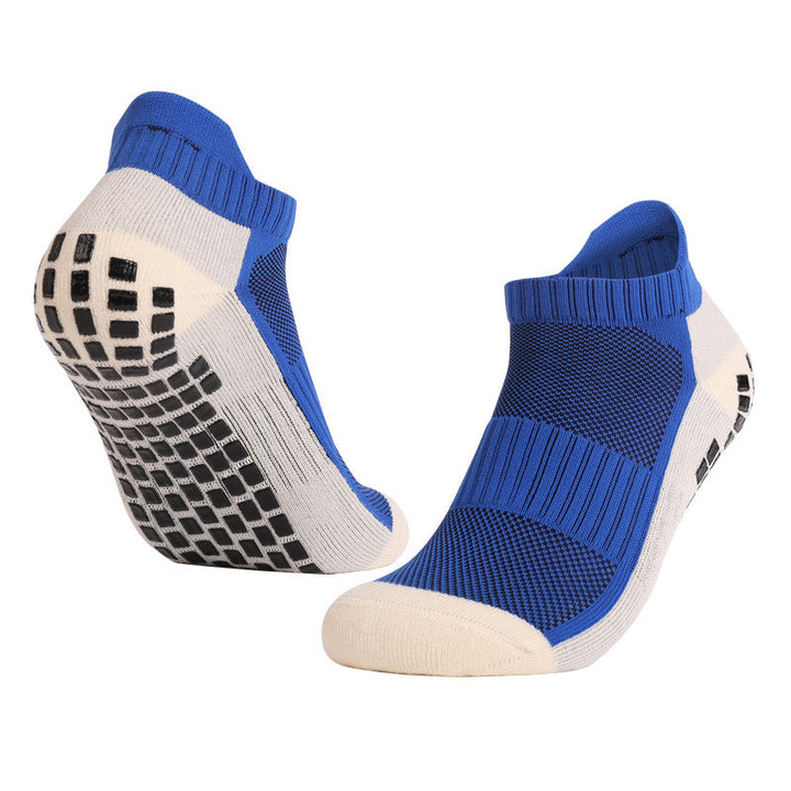 Non-slip soccer socks blue