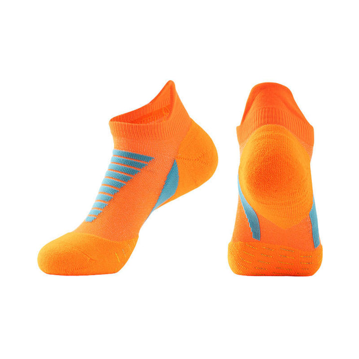 orange-ankle-socks-blue-stripes-arch-support