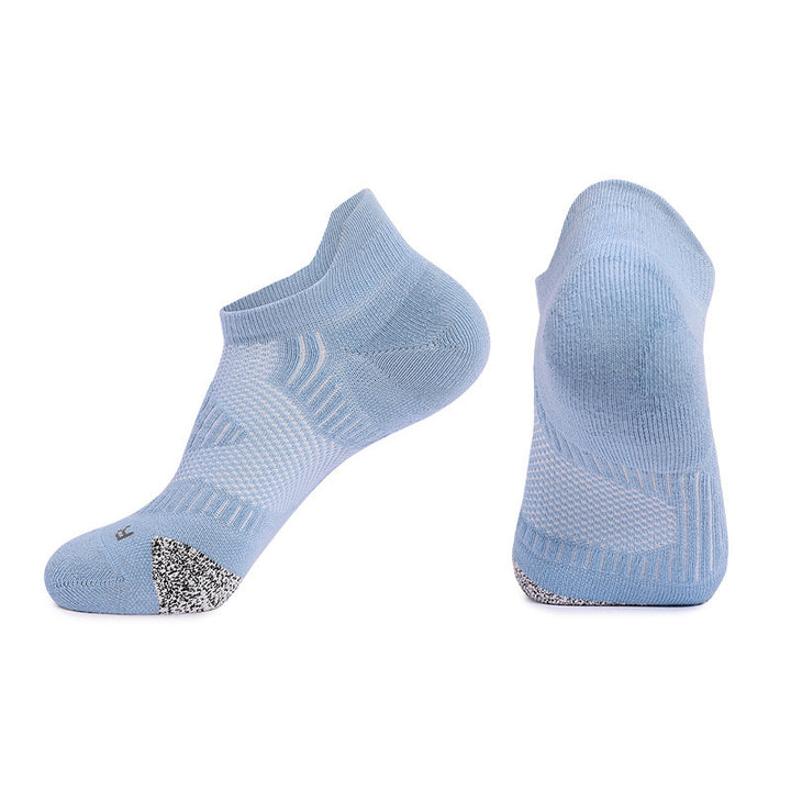 Seamless Cushioned Running Ankle Socks Blue