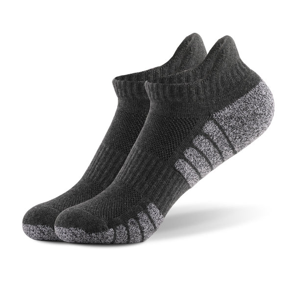 Thick Padded Athletic Ankle Socks Dark grey