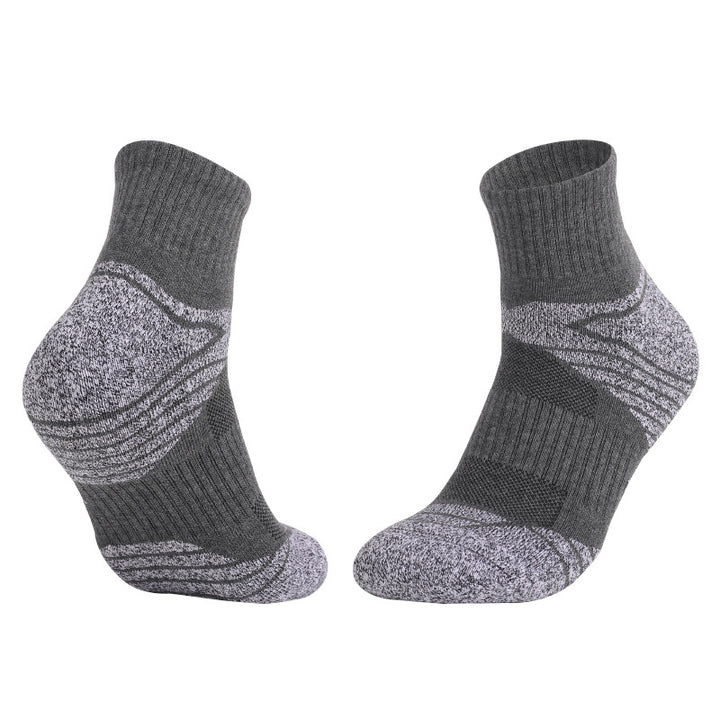 Thick Padded Basketball Quarter Socks Dark Gray