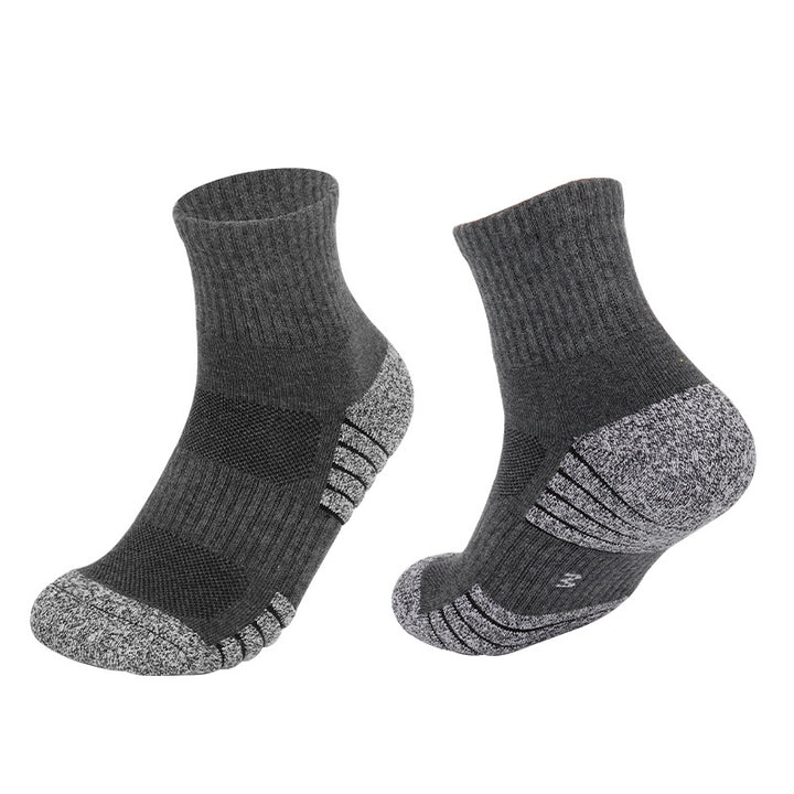 Thick Padded Tennis Quarter Socks Dark Gray