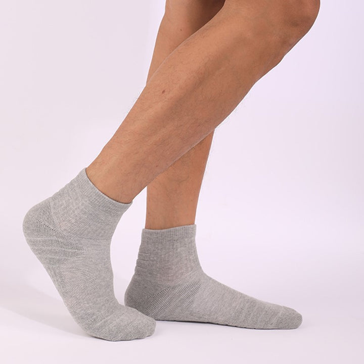 Wearing Gray Thick Padded Golf Quarter Socks