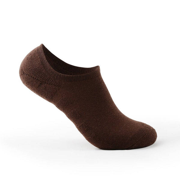 Density Knit Heel Non-Slip Socks Brown